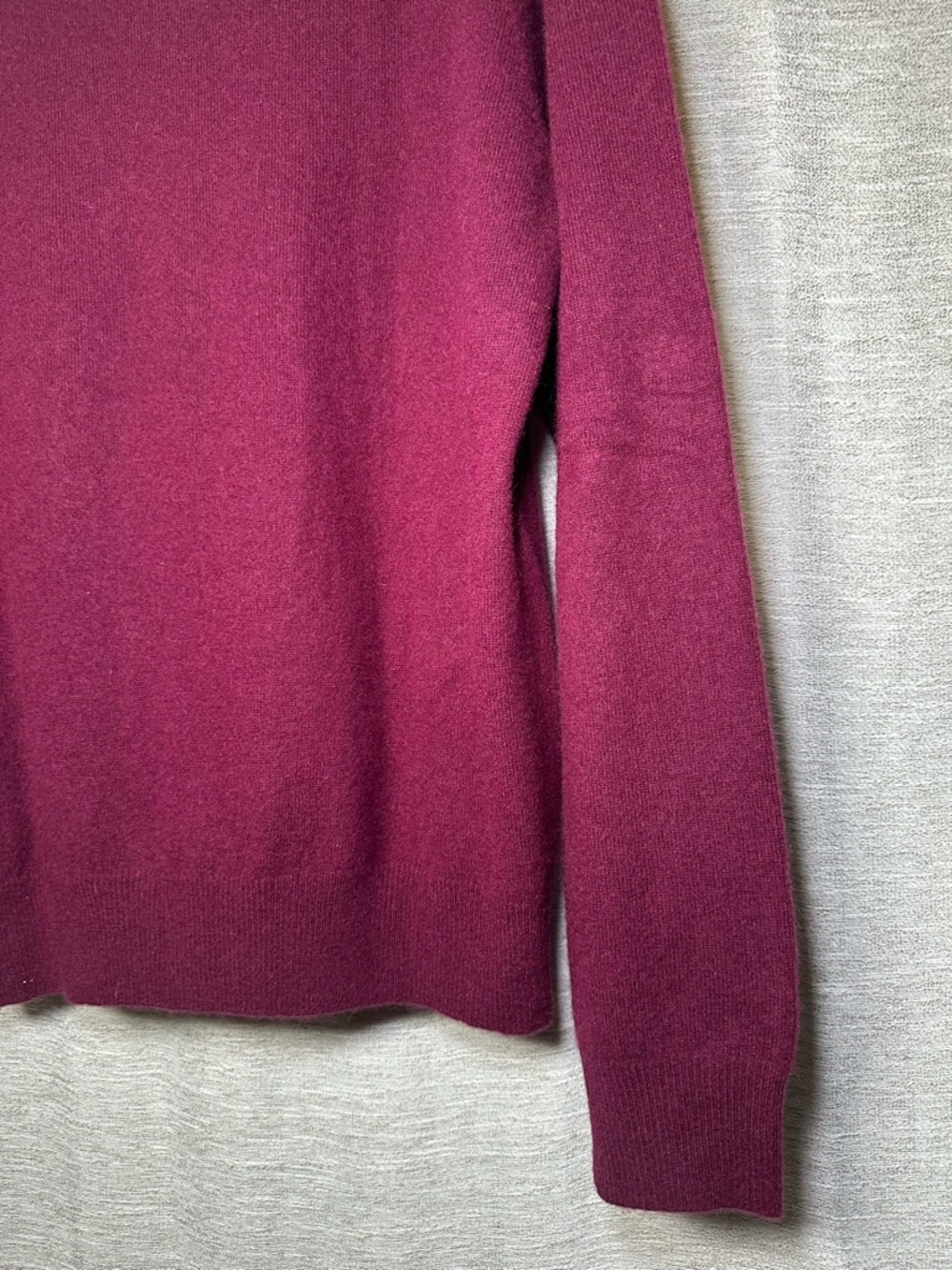 Stafford Executive 100% Cashmere Quarter Zip Sweater Men’s Burgundy Long Sleeve - Picture 9 of 9
